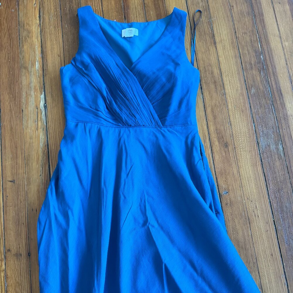 Teal Jcrew Chiffon Dress